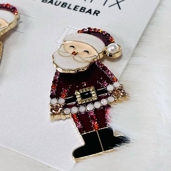 SUGARFIX by BaubleBar Santa Claus Christmas Earrings Statement Costume Jewelry - Picture 4 of 8